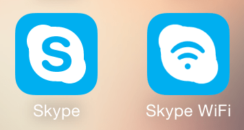 Skype and Skype WiFi apps